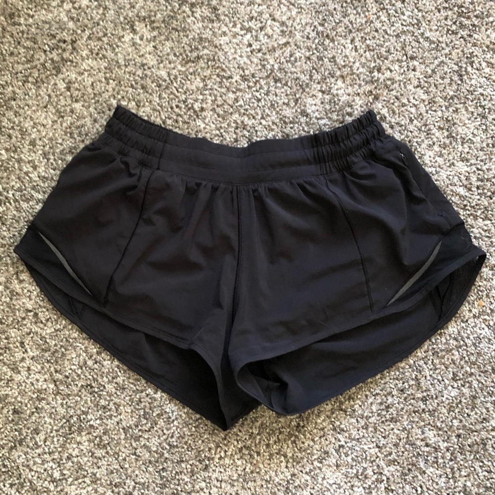Black Lululemon Hotty Hot Shorts
